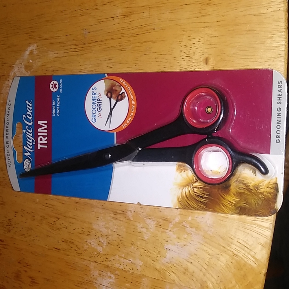 Magic coat. Trim scissors for dog